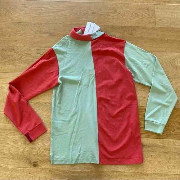 Farfetch - Y Project Asymmetrical Cotton Polo Collar Shirt in Orange and Green